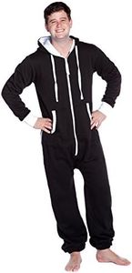 Big Feet Men's Hoodie Jumpsuit Large Black