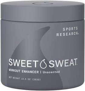 Sweet Sweat Unscented 'Workout Enhancer' Gel - Maximize Your Exercise & Sweat Faster - 13.5oz Jar (Unscented)