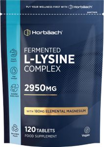 Horbaach L-Lysine 2000mg Tablets – 180 Count Amino Acid Supplement