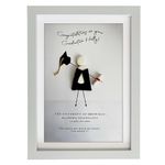 Graduation Pebble Art Personalised Picture Custom Gift for graduate degree, diploma, school leaver, university, college. Framed and Mounted