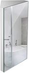 DANGJIN 304Stainless Steel 24 Inch Wall Mount Corner Medicine Cabinet with Mirror, Bathroom Wall Cabinet, Hanging Triple Shelf Storage Cabinet, Polished - Right Open Mirror Door