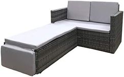 EVRE Outdoor Rattan Garden Love Bed