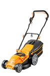 LawnMaster 1800W Electric Lawn Mower with 40cm cutting width, ideal for larger lawns, with rear roller and mulching function, 2 year guarantee