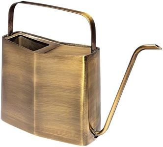 Modern Sprout Brass Finish Plant Watering Can - 3L Capacity - Long Spout Stainless Steel Vessel for Outdoor & Indoor Plants - Rust Resistant - Garden Accessory for Houseplants & Decorative Use