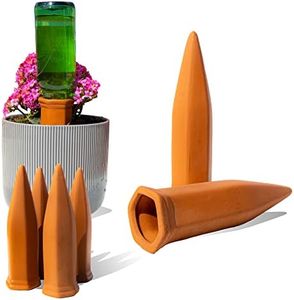 Reifier 6-Pack Natural Self Watering Spikes - Terracotta - Automatic Plant Waterer for Indoor & Outdoor