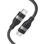 Anker Nano USB C Cable, 240W 3FT Flexible Multi-Color Braided Cord, Fast Charging Type C Charger for iPhone 17/16 Series, MacBook Pro and More(Black)