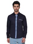 SHIRT THEORY Solid Navy Blue Cotton Full Sleeves Casual Shirt II Designer Cot Shirt & Stylish Shirt II Latest Men Casual Shirt II Exclusive Luxury Shirts for Men || Men Formal Shirt