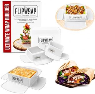 The Flipwrap Tortilla Wrap Maker Kit | Ultimate Wrap Builder for 7" and 10" Tortillas | Alternative to Burritos and Quesadillas | Perfect for Kid's Lunches | Tamper Cutter and Storage Box Included