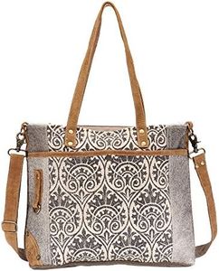 Myra Bag Ace Upcycled Canvas & Cowhide Messenger Bag S-1476