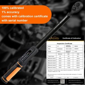 Uharbour Digital Torque Wrench 1/2" Drive – 5.1-340 Nm, LED & Buzzer Alert
