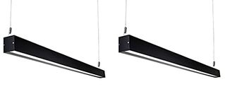 PRECKTUS 36 WATT 4 FEET HANGING LED PROFILE LIGHT for CEILING with 2 YEAR WARRANTY (COOL WHITE 6500K-PACK of 02, BLACK BODY)