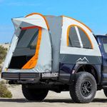 Pickup Truck Tent, Waterproof PU2000mm for Camping 5.5-6 Ft Bed,2-Person Sleeping with Double Layer Design Windows, Portable Bed Tent Expandable Triangle Sunshade Awning