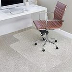 YOUKADA Office Chair Mat for Carpet, 90 x 120 cm/36 x 48 inches Carpet-Protector, Transparent Carpet Floor Mat with Lip for Carpet