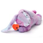 Coikes Puppy Toy with Heartbeat, Puppies Separation Anxiety Dog Toy Soft Plush Sleeping Buddy Behavioral Aid Toy Puppy Heart Beat Toy for Puppies Dog Pet Dog Calming Toys for Anxiety (Rabbit, Purple)