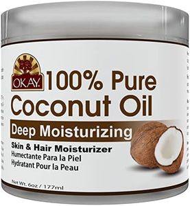 Okay Coconut Oil for Hair and Skin in Jar, 6 oz.