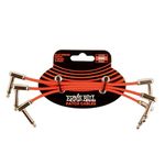 Ernie Ball 6 in Flat Ribbon Patch Cable 3-Pack - Red