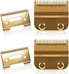 Professional Adjustable Clippers Blades, Carbon Steel Hair Clipper Replacement Blade for Wahl 8148, Wahl Senior cordless Clipper, Wahl Magic clipper, Pack of 2 (Taper Gold)