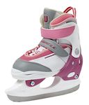 Winnwell Balance Blade Adjustable Skate - Ice Hockey Skates for Boys & Girls - Kids Ice Skates to Help Children Learn to Skate - Adjust Boot with 4 Sizes (Pink, 12-2)