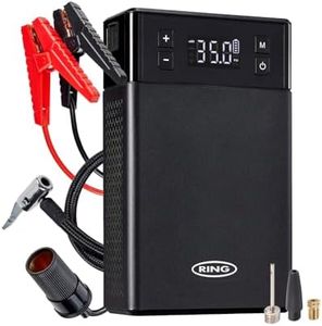 RING Jumpstart 5-in-1 Cordless Tyre Inflator & Jump Starter Plus LED Torch, USB Power Bank & 12V Socket