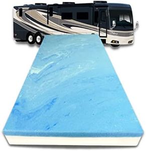 FoamRush 4-Inch Bunk (28" x 75") Cooling Gel Memory Foam RV Mattress Replacement, Medium Firm, Comfort, Pressure Relief Support, Made in USA, Travel Camper Trailer Truck, Cover Not Included