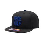 Fan Ink Barcelona - Graduate Snapback Flat Peak Hat Black, Black, One Size