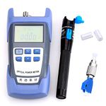 Fiber Optical Power Meter 1mW Visual Fault Locator with FC-LC Adapter Fiber Optic Cable Tester Checker Test Tool for CATV Telecommunications Engineering Maintenance