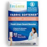 Tru Earth Fabric Softener Strips for Washing Machine, Alternative to Fabric Softener Liquid and Pods, Fresh Linen Scent Booster, Up to 64 Loads Per 32-Count