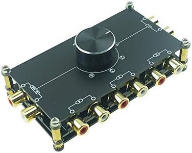 SOLUPEAK 4 in 1 Out Stereo RCA Audio Splitter (4 Input 1 Output) Source Switcher, Durable Signal selector, Splitter schalter Passive Connector Distributor