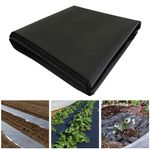 THE DEGGIE 2M x 3M Black Heavy Duty Plastic Sheeting, 2 Metres Wide 500G / 125mu Thick Strong Polythene Sheets for Garden, DIY, Yard, Construction, Builders Work