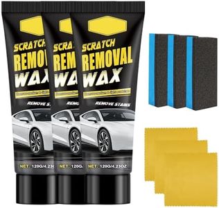 Car Scratch Remover Wax, 2026 New Car Scratch Repair with Sponge and Cloth, Multi-purpose Paint Scratch Remover for Car Detailing, Easy to Use Car Scratch Repair Kit for Drivers(3PCS)