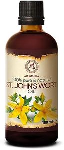 St Johns Wort Infused Oil 100ml - Hypericum Perforatum - 100% Pure & Natural - Glass Bottle - St. John's Wort Oil - for Personal Care - Great w/Essential Oil