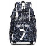 Soccer Player R-onaldo Luminous Multifunction Backpack Travel Football Fans Bag for Men Women (Style 5)