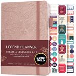 Legend Planner – Weekly & Monthly Life Planner to Hit Your Goals & Live Happier. Organizer Notebook & Productivity Journal. A5 (Rose Gold Gold)