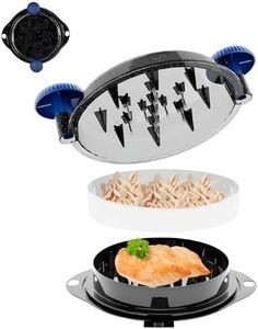 Chicken Shredder Meat Shredder Tool Twist Large - Chicken Breast Shredder Tool with Stainless Steel Spikes Shredding Tool for Shredded Chicken Beef Pork Kitchen Gadgets Essentials (Blue&Black)