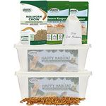 Mealworm Breeder Kit (Expanded) - Breed Live Feeder Worms for Hedgehogs, Sugar Gliders, Reptiles, Wild Birds, Chickens, Lizards, Bearded Dragon, Skunks, Opossum, Fish, Turtles, Tortoises, Geckos