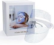 NUFR LED Light Facial Mask, 3 Colors Light Facial Photon Beauty Device for Facial Rejuvenation, Anti-Aging