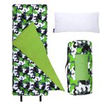 Original Nap Mat, Wildkin Children's Original Nap Mat with Built in Blanket and Pillowcase, Pillow Insert Included, Premium Cotton and Microfiber Blend, Children Ages 3-7 years - Green Camo