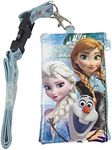 Disney Frozen Elsa and Anna Lanyard Coin Purse Wallet/ID Bag (Snow Blue)