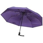 SWISSONA Automatic Umbrella - Windproof Umbrellas for Women or Men - Strong and Lightweight Pocket Umbrella - Mens and Ladies - Compact Handbag Travel Umbrella - Purple