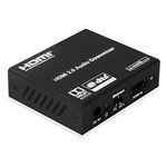 J-Tech Digital HDMI 2.0 Audio Extractor Converter with Downmix Compatible with Dolby Digital Decoding 18Gbps 4K 60Hz SPDIF + RCA HDCP 2.2 HDR10 [JTECH-EXD2]