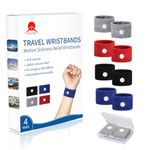 MT Healthy Minter 8 Pcs Travel Motion Sickness Relief Wrist Bands, Sea Motion Sickness Wristbands, Travel Essentials for Camping/Cruise Ship/Airplane