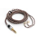 Linsoul TRIPOWIN C8 8-Core Silver Copper Foil Braided Earphone Replacement Upgrade Cable, Tinsel Silver Copper Wire for KZ ZSN Pro, ZS10 Pro NF2u, QDC IEMs (4.4mm Plug, QDC connector)