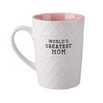 Ynsfree-World's Greatest Mom-16 OZ Coffee And Tea Cups-For mom,lady, wife,Valentine's Day or Anniversary - Birthday Gift Ceramic Office Fun Gifts Deal With White Cute Mugs-Funny Mom Mug