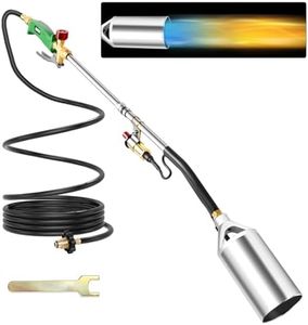 Sondiko Powerful Weed Burner, Propane Torch High Output Weed Torch with 11.5FT Hose, Heavy Duty Blow Torch, Weed Torches for Outside(Propane Tank Not Included)