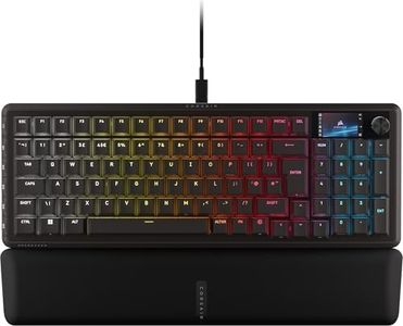 CORSAIR Vanguard 96 Wired Mechanical Gaming Keyboard – 96% Layout, MLX Fusion Tactile Switches, 8000Hz Polling, LCD Display, Virtual Stream Deck, G-Keys, SOCD Flashtap, QWERTY US – Black