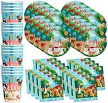 Puppy Dog Party Pups Birthday Party Supplies Set Plates Napkins Cups Kit for 16