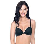 Amante Padded Underwire Plunge Push-Up T-Shirt Bra Black