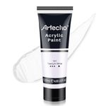 Artecho Acrylic Paint, Titanium White (120ml / 4.05oz) Tubes, Art Craft Paints for Canvas Painting, Rock, Stone, Wood, Fabric, Art Supplies for Professional Artists, Adults, Students, Kids