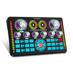 Koitmy Audio Mixer Potable Dj Sound Board 48V XLR Plug Play Voice Changer for PC Phone Gaming Karaoke Studio Recording Podcast Live Streaming