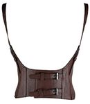 Alivila.Y Fashion Womens Leather Steampunk Underbust Waist Belt Corset AS577-Dark Brown-L